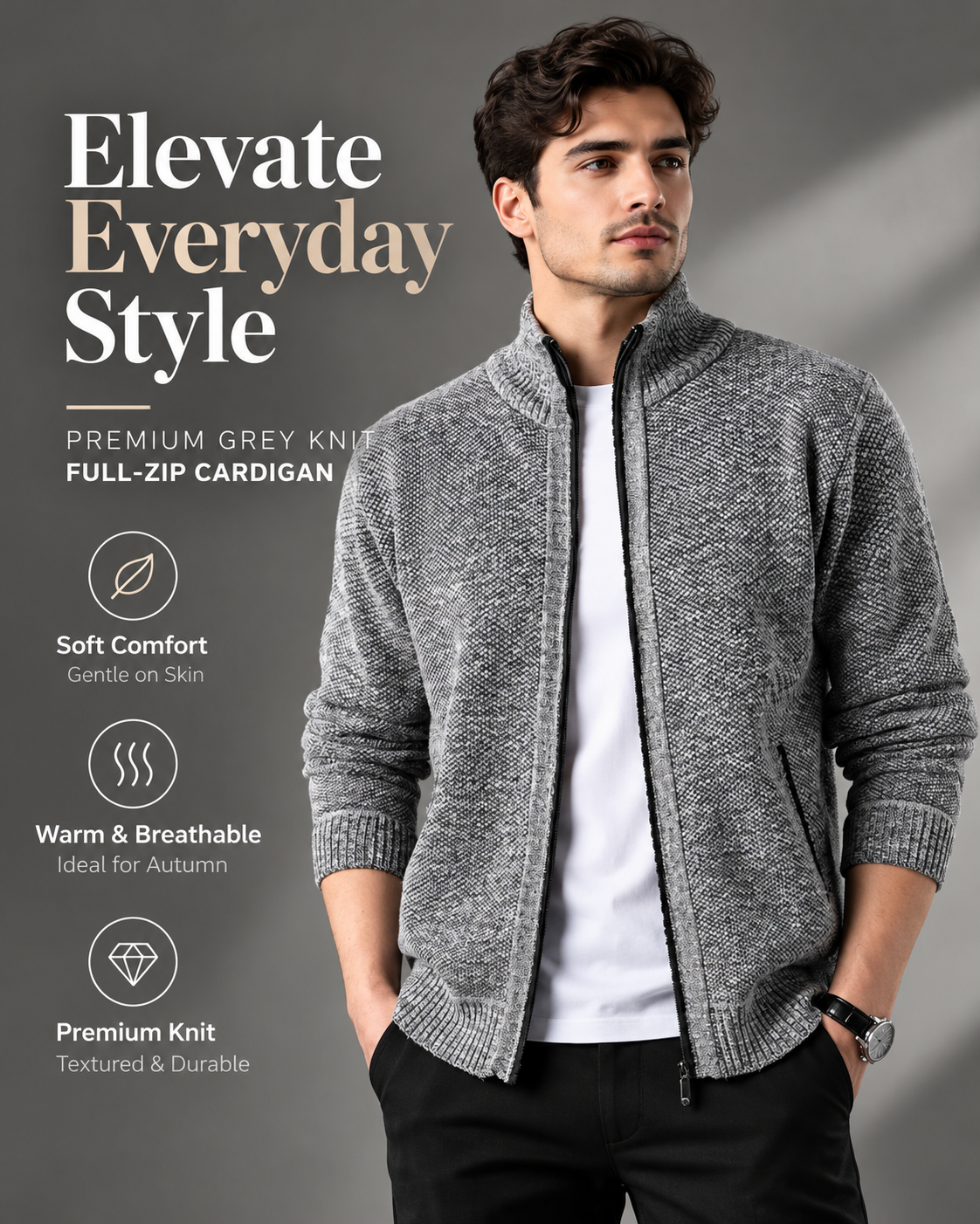 GreyKnit Elite 5 Sweater