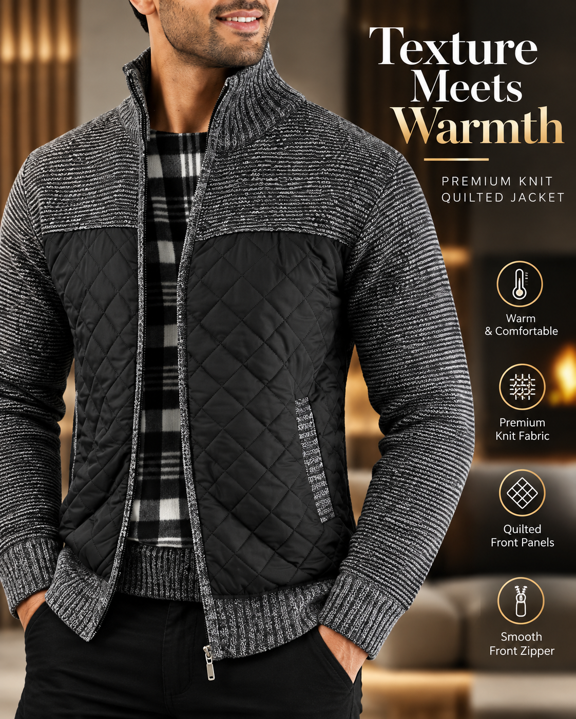 UrbanEdge™ Premium Quilted Knit Winter 13 Sweater