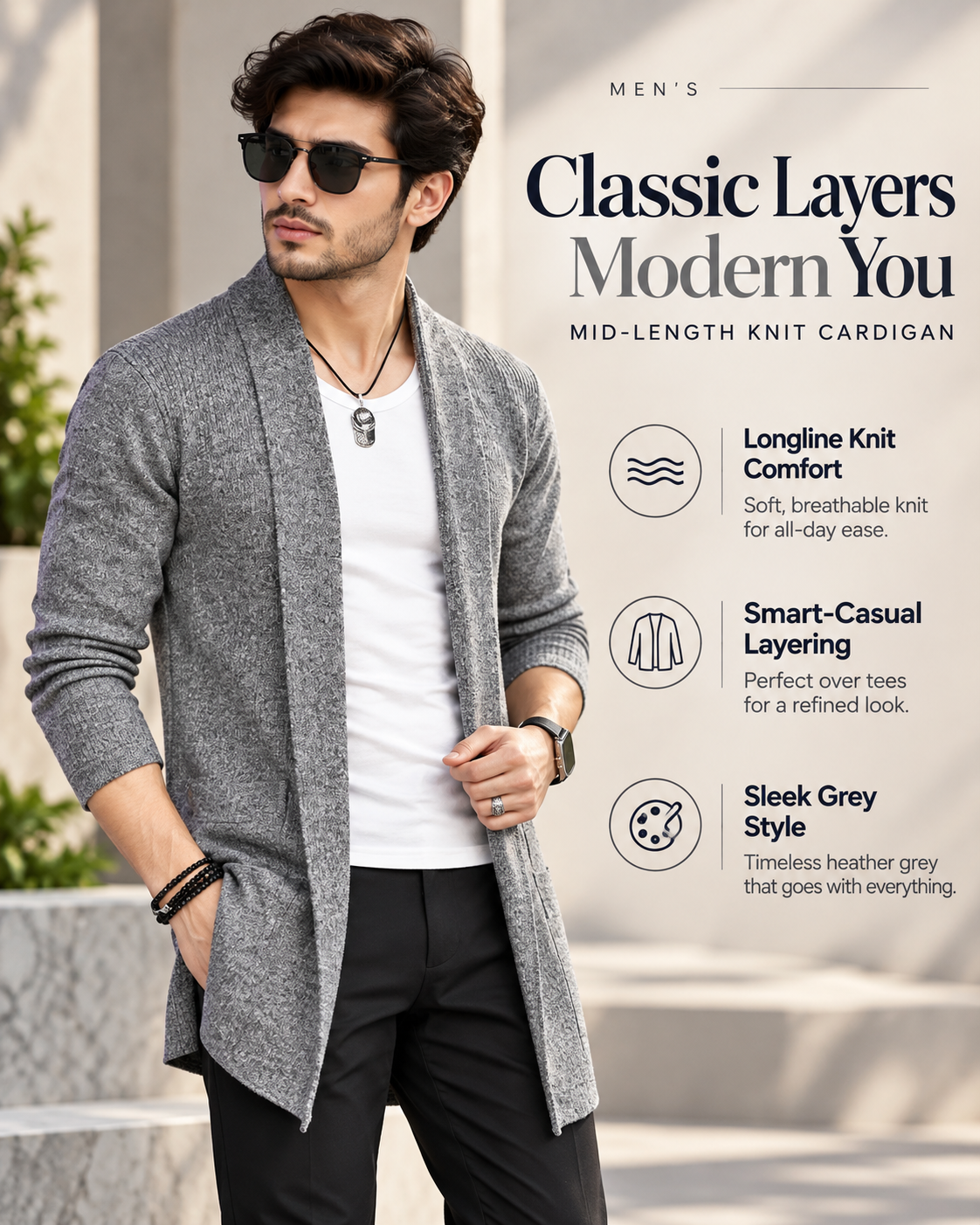 UrbanDrape™ Premium Longline Knit Cardigan 21 sweater