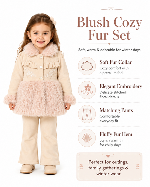 🌸 Blush Cozy Fur Set