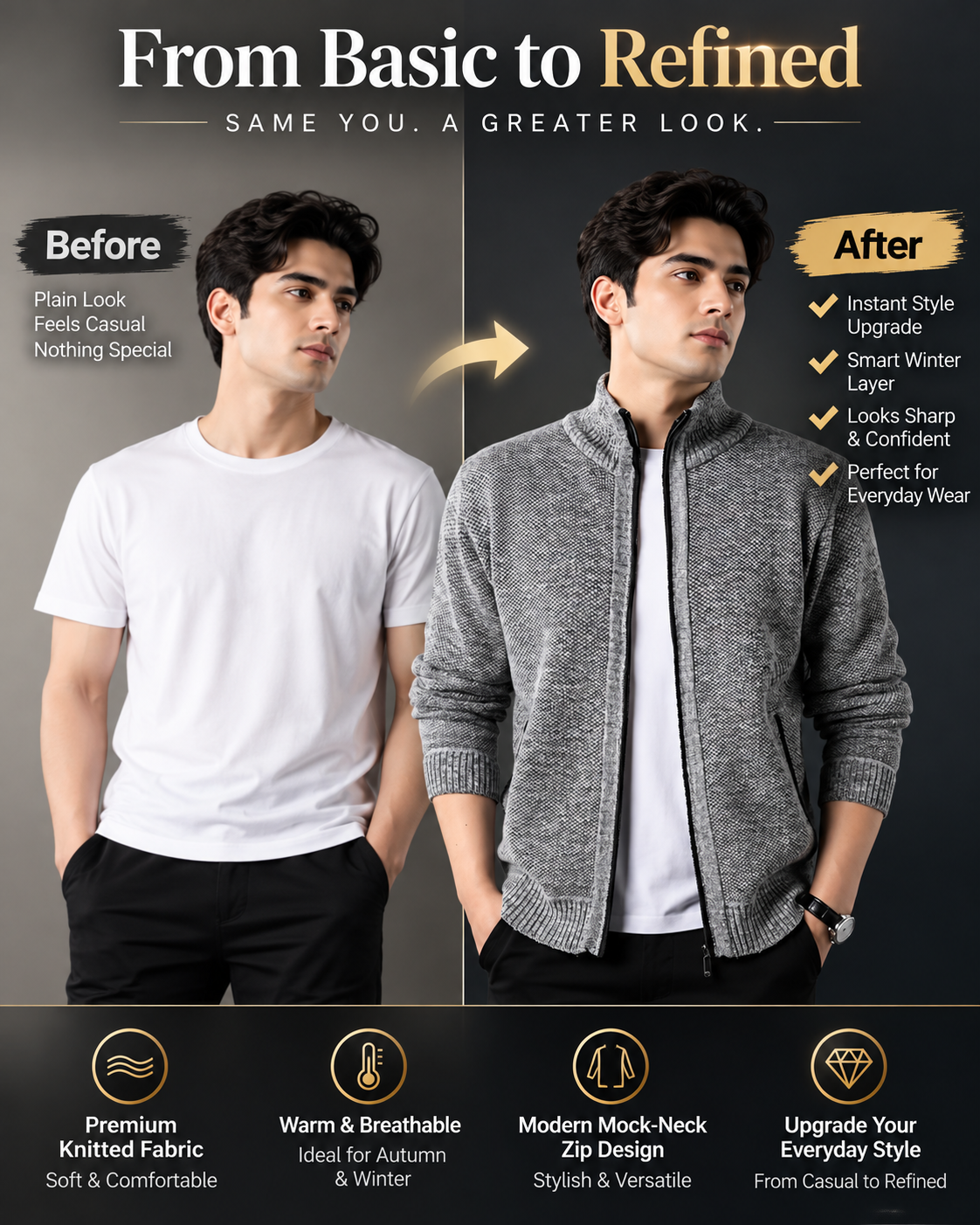 GreyKnit Elite          5  Sweater