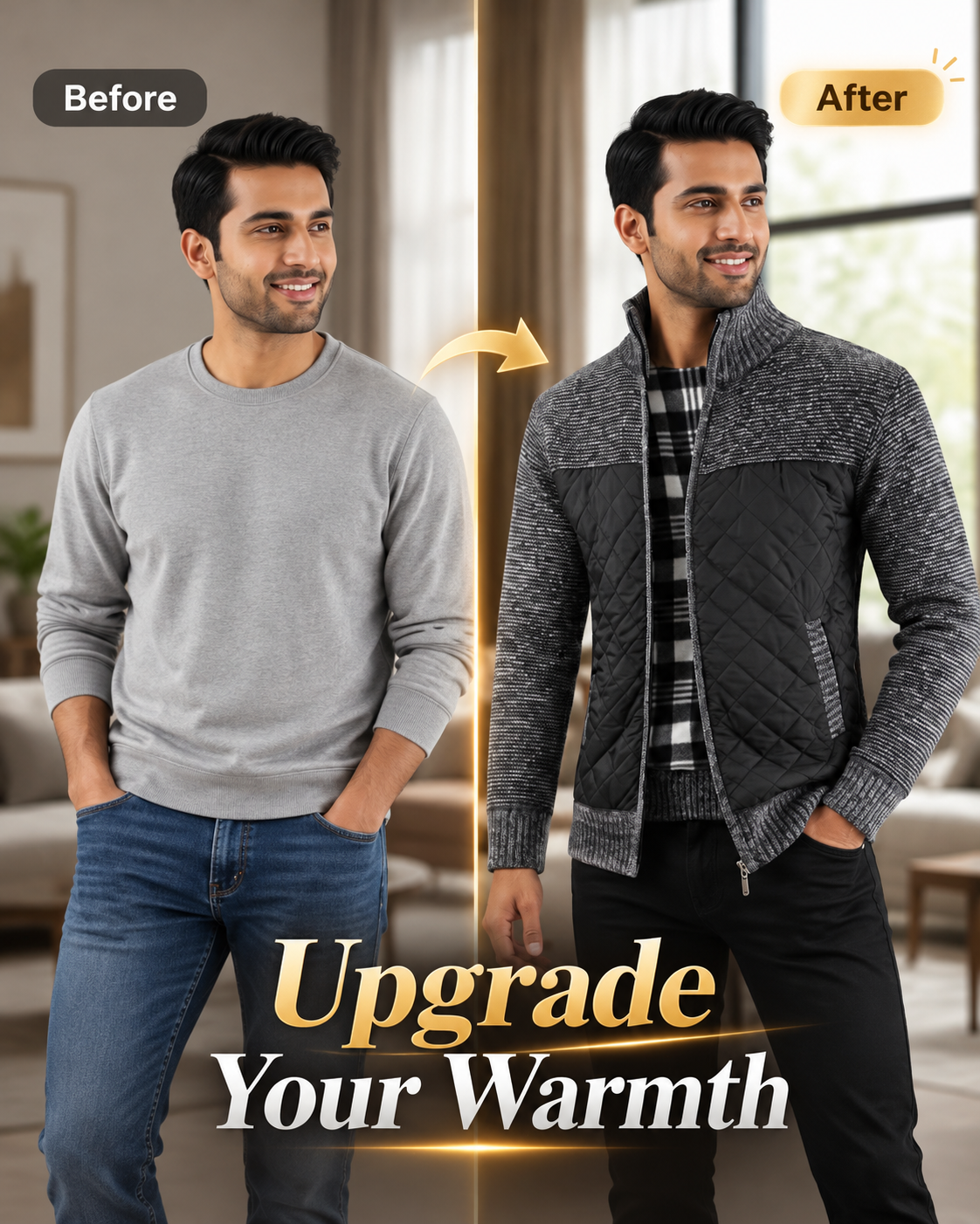 UrbanEdge™ Premium Quilted Knit Winter              13 Sweater