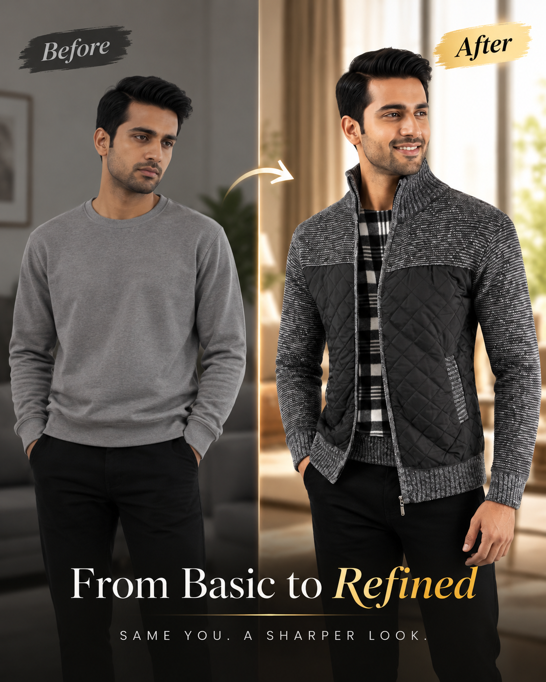 UrbanEdge™ Premium Quilted Knit Winter              13 Sweater