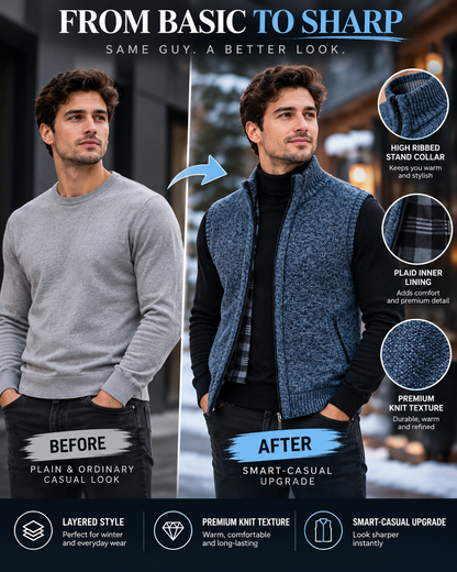 UrbanFlex™ Premium Knitted Full-Zip Winter        15  Sweater