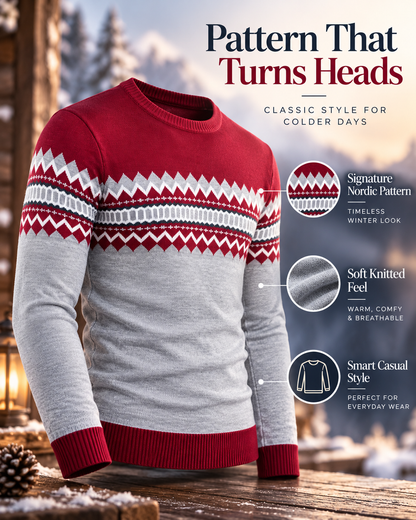 NordicVibe™ Premium Geometric Knit Winter             16 Sweater