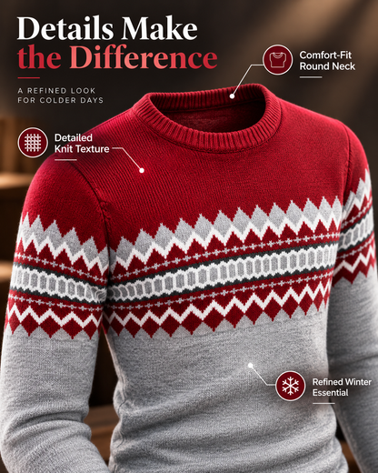 NordicVibe™ Premium Geometric Knit Winter             16 Sweater