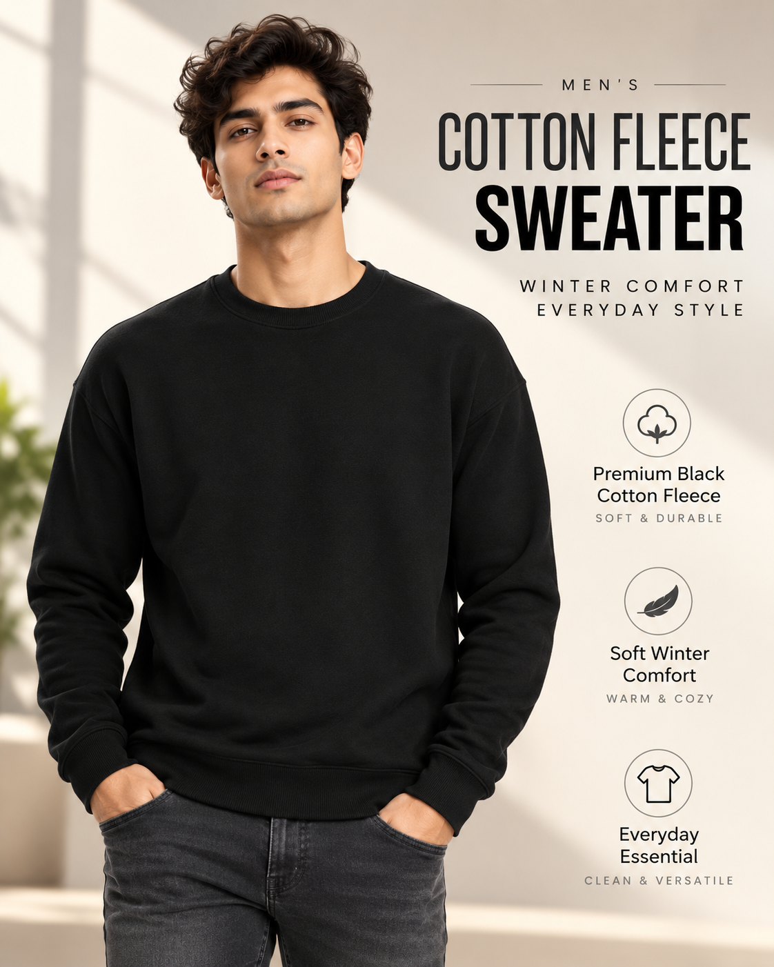 UrbanEssentials™ Premium Cotton Fleece                     18 sweater