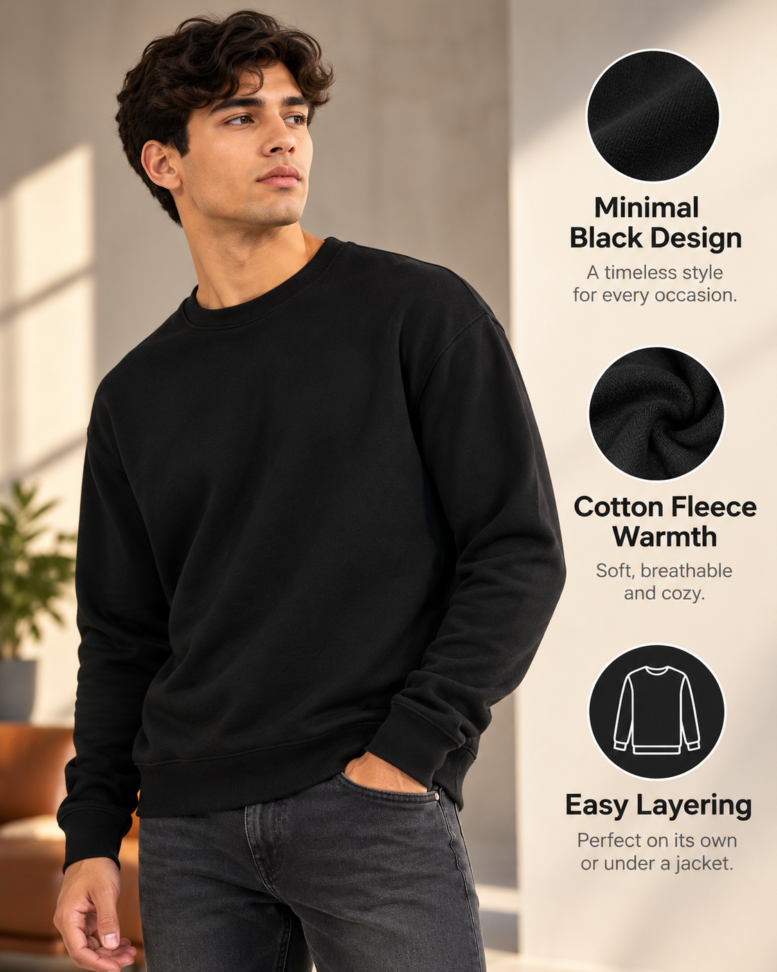 UrbanEssentials™ Premium Cotton Fleece                     18 sweater