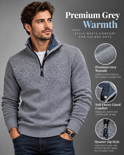 NordicWarm™ Premium Fleece-Lined Quarter-Zip             23 Sweater