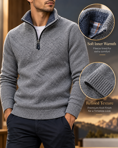 NordicWarm™ Premium Fleece-Lined Quarter-Zip             23 Sweater
