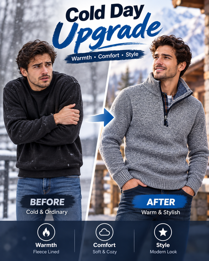 NordicWarm™ Premium Fleece-Lined Quarter-Zip             23 Sweater