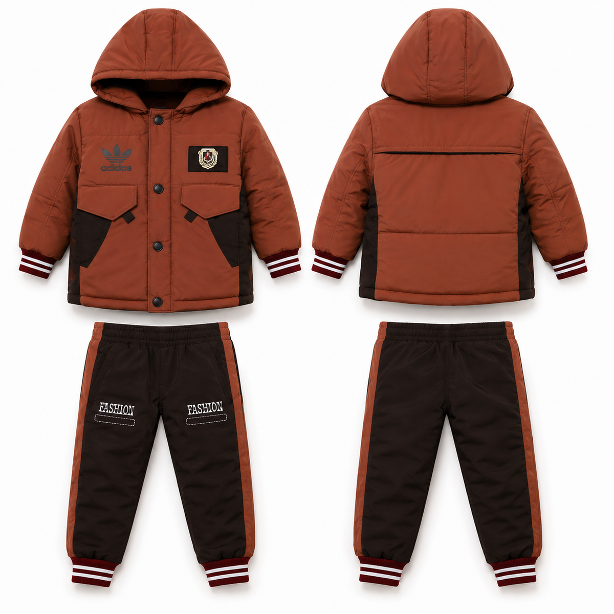 🧥 Premium Hooded Winter Puffer Set ❄️