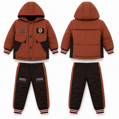 🧥 Premium Hooded Winter Puffer Set ❄️