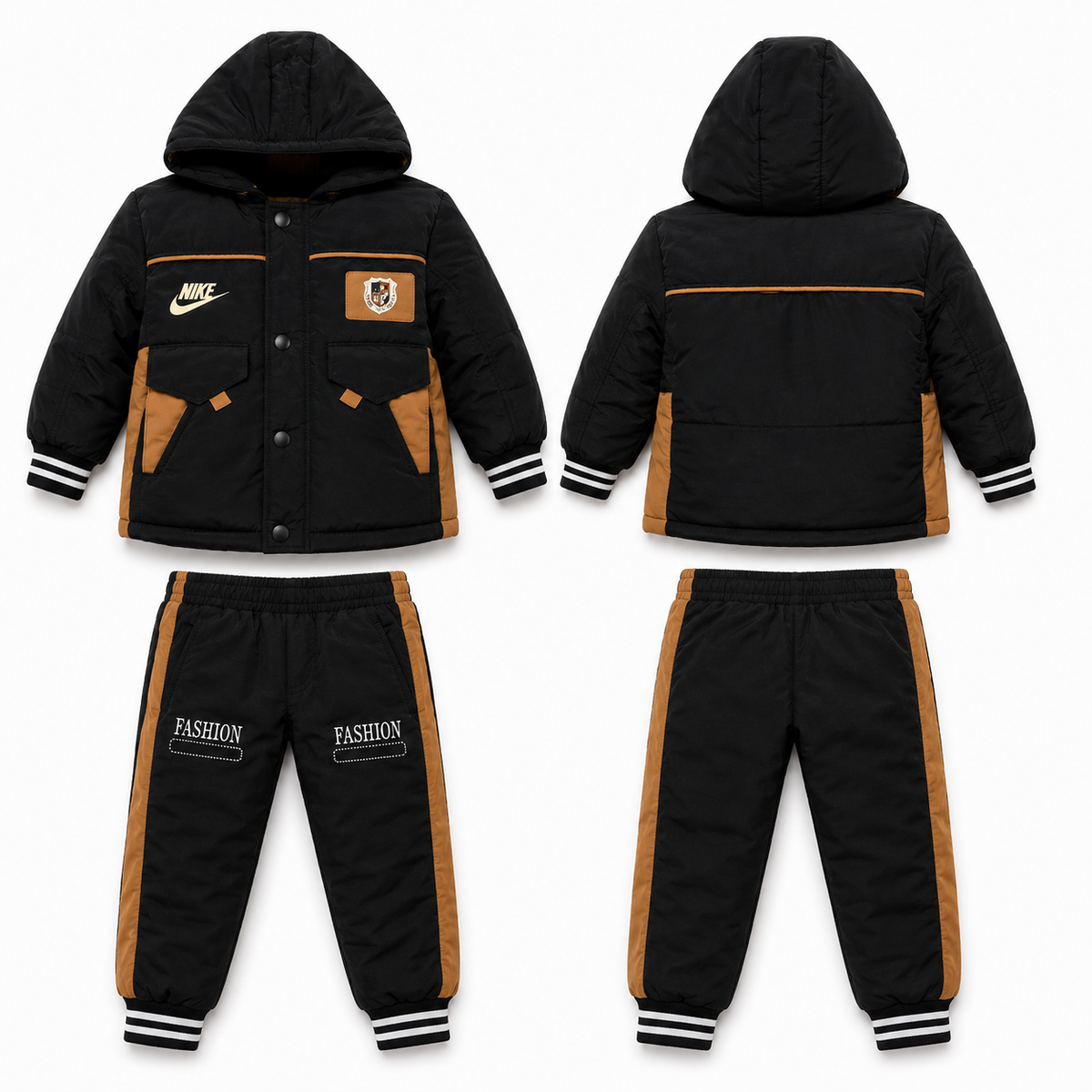 🧥 Premium Hooded Winter Puffer Set ❄️