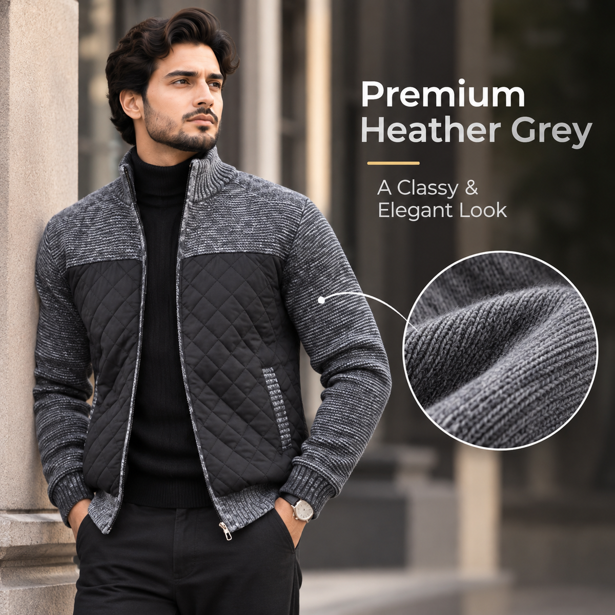 UrbanShield™ Premium Quilted Knit Winter Jacket                             24